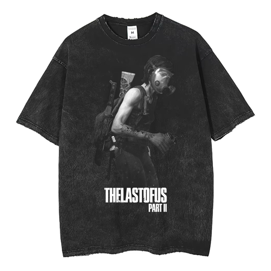 The Last of Us Part II Ellie Williams Masked Washed Vintage Tshirt